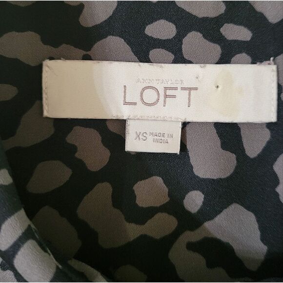 Loft Leopard Print Long Sleeve Shirt Dress - Picture 4 of 16